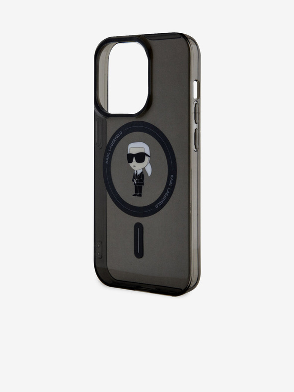 Karl Lagerfeld IML Ikonik MagSafe Stražnji Poklopac za iPhone 15 Pro Crna Karl Lagerfeld
