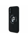 Karl Lagerfeld Karl Lagerfeld Liquid Silicone Karl and Choupette MagSafe Stražnji Poklopac za iPhone 16 Crna
