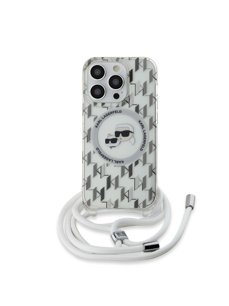 Karl Lagerfeld Karl Lagerfeld IML Monogram Crossbody K&CH Heads MagSafe Stražnji Poklopac za iPhone 14 Pro Max Prozirna