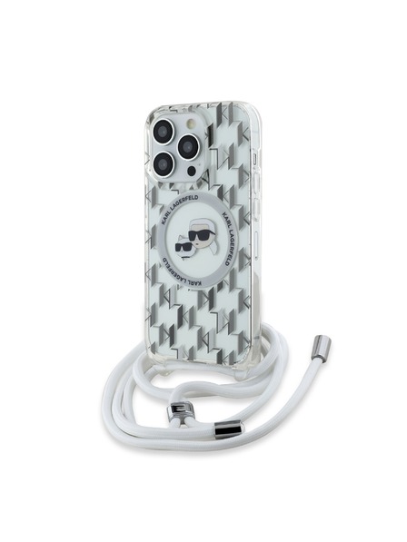 Karl Lagerfeld Karl Lagerfeld IML Monogram Crossbody K&CH Heads MagSafe Stražnji Poklopac za iPhone 14 Pro Max Prozirna