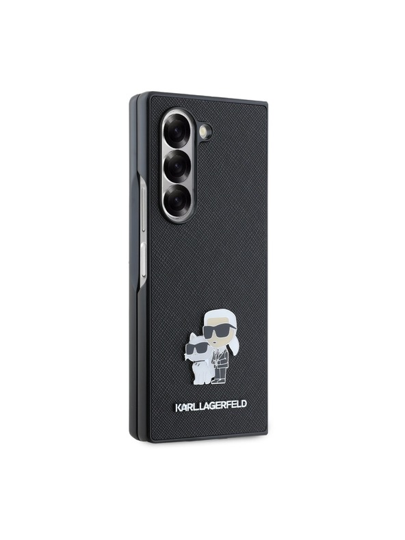Karl Lagerfeld Karl Lagerfeld PU Saffiano Karl and Choupette Stražnji poklopac za Samsung Galaxy Z Fold 6 Crni