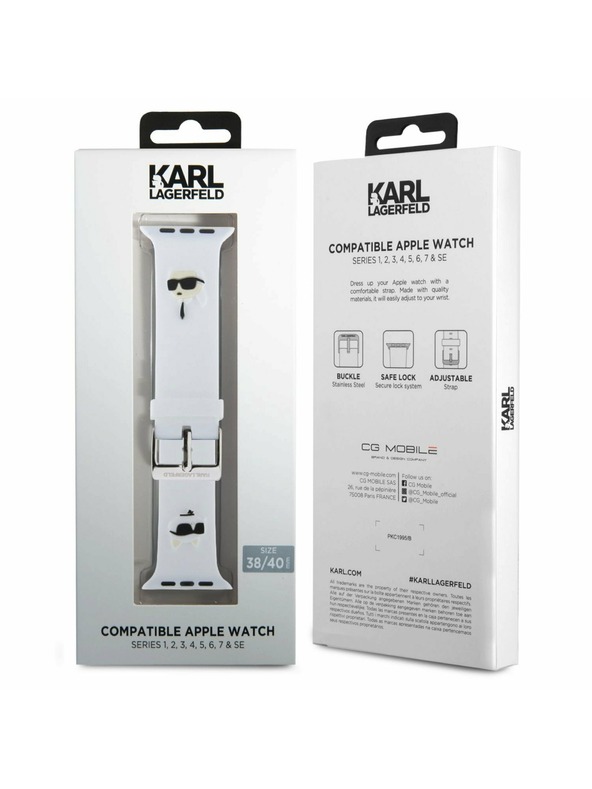 Karl Lagerfeld Karl Lagerfeld Karl and Choupette Glava NFT Remen za Apple Watch 38/40/41 Bijeli