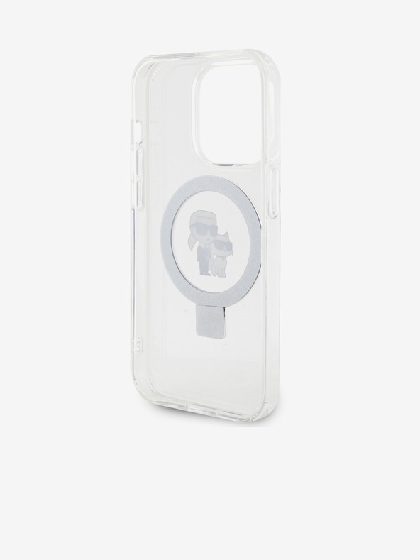 Karl Lagerfeld Karl Lagerfeld Stalak Karl and Choupette MagSafe Stražnji poklopac za iPhone 15 Pro Bijeli