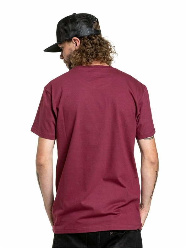 Meatfly Meatfly muška majica MF Logo Tamno Vinsko Crvena | Crvena | Veličina