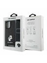 Karl Lagerfeld Karl Lagerfeld Saffiano Križni remen Metal Karl and Choupette Stražnji poklopac za iPhone 16 Plus Crni