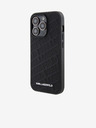 Karl Lagerfeld Karl Lagerfeld PU Prošiveni uzorak Stražnji poklopac za iPhone 15 Pro Crni
