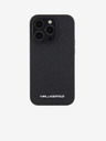 Karl Lagerfeld Karl Lagerfeld PU Prošiveni uzorak Stražnji poklopac za iPhone 15 Pro Crni