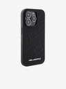 Karl Lagerfeld Karl Lagerfeld PU Prošiveni uzorak Stražnji poklopac za iPhone 15 Pro Crni