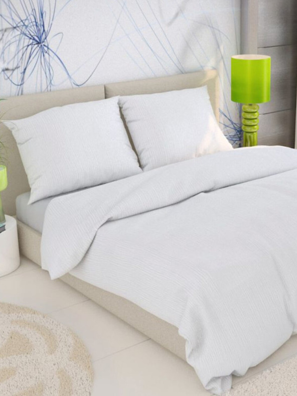 Kvalitex Francusko krepp posteljno rublje 200x200, 70x90cm bijelo Kvalitex