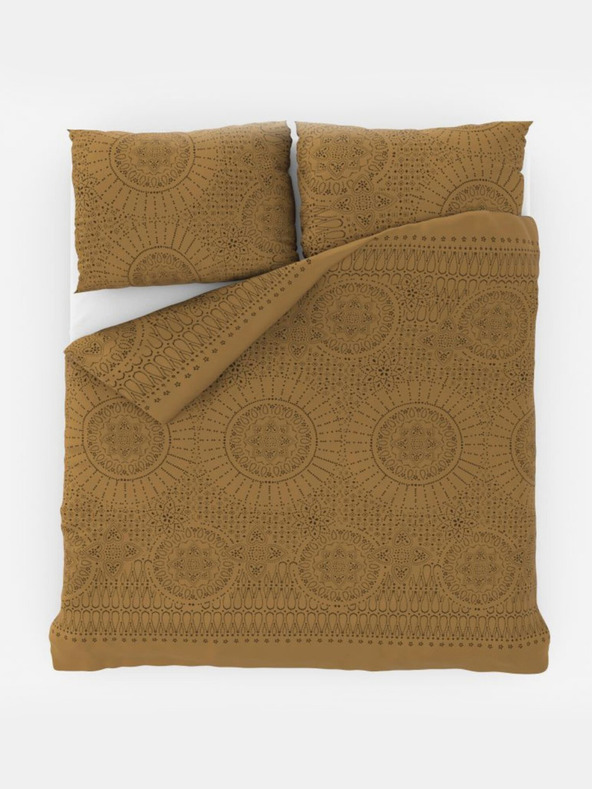 Kvalitex Francuska pamučna posteljina DELUX 200x200, 70x90cm MERIT zlatna