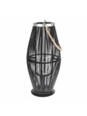 Casa de Engel Lampion od bambusa sa staklom, crni, 0/2