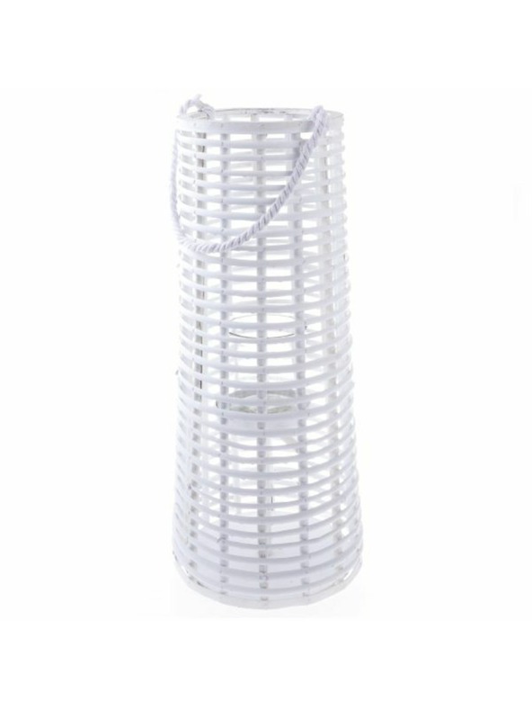 Casa de Engel Drveni lampion sa staklom, bijeli, 0/4