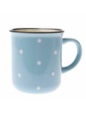 Casa de Engel Keramička šalica - svijetloplava s točkicama, 350ml, 6/36