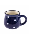Casa de Engel Keramička šalica, tamno plava s točkicama, 75ml, 24/144