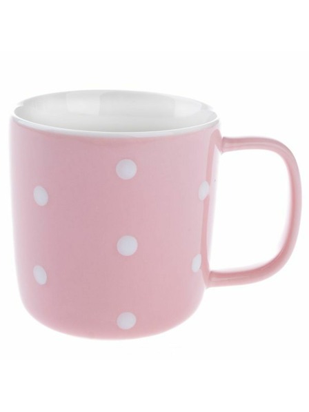 Casa de Engel Porculanska šalica, ružičasta s točkicama, 370ml, 6/36