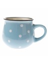 Casa de Engel Keramička šalica - svijetloplava s točkicama, 230ml, 12/48