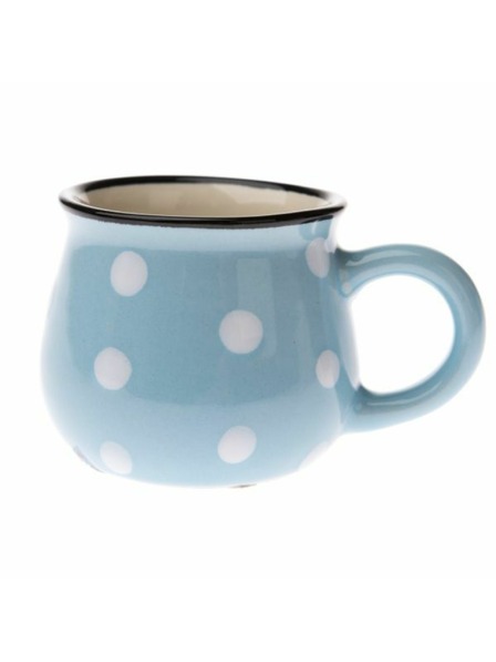 Casa de Engel Keramička šalica - svijetloplava s točkicama, 75ml, 24/144