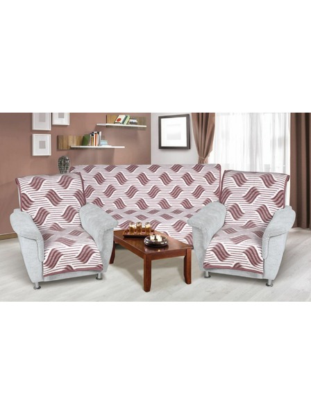 Bellatex Prekrivač s uzorkom za garnituru 3+1+1 bordo val