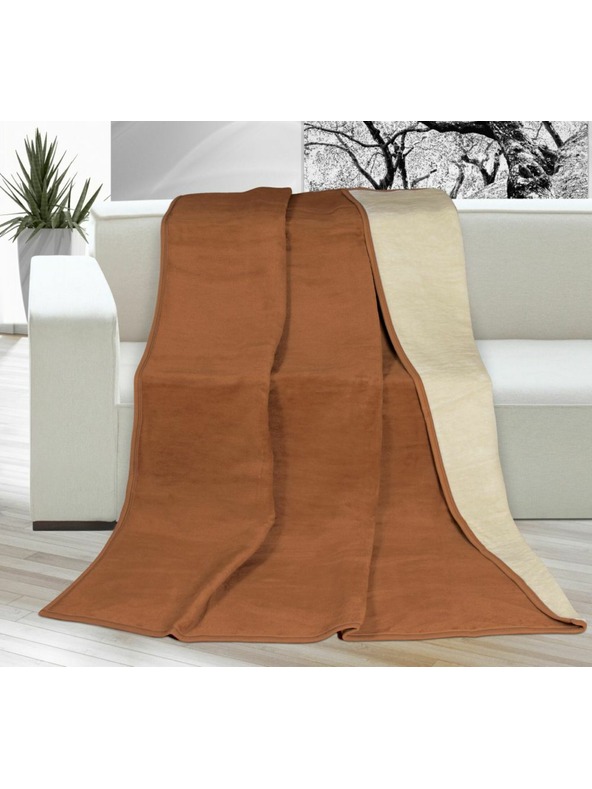 Bellatex Jednobojna deka 150x200cm smeđa/bež