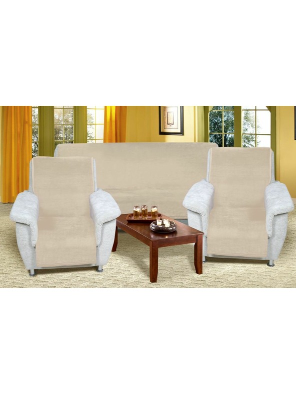 Bellatex Prekrivač za trosjed Micro 3+1+1 bež Bellatex