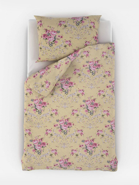 Kvalitex Francuska pamučna posteljina PROVENCE COLLECTION 240x200, 70x90cm CLER žuta