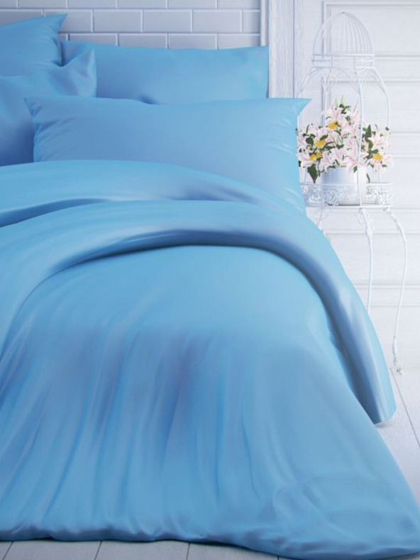 Kvalitex Francuska obična pamučna posteljina 200x200, 70x90cm plava