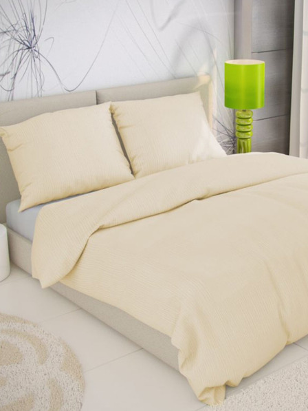 Kvalitex Francusko krepe posteljno rublje 220x200, 70x90cm krem Kvalitex