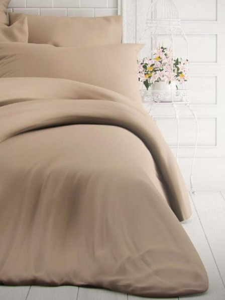 Kvalitex Jednoobojno pamučno posteljno rublje 140x200, 70x90cm bež Kvalitex
