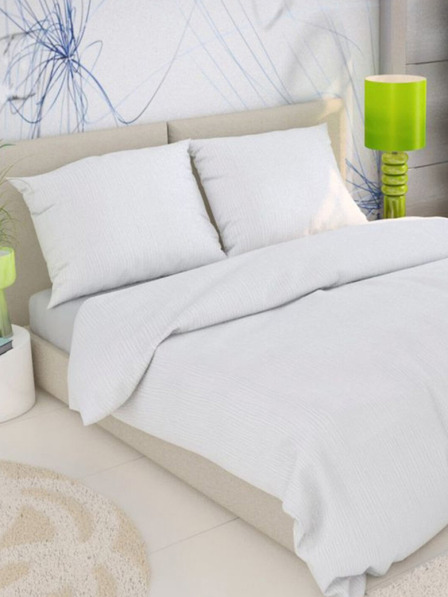 Kvalitex Francusko krepe posteljno rublje 220x200, 70x90cm bijelo Kvalitex
