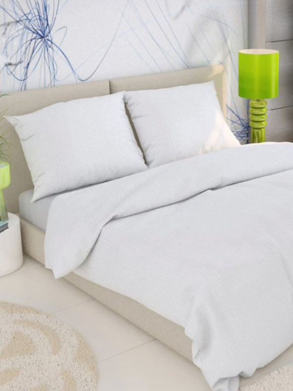 Kvalitex Francusko krepe posteljno rublje 220x200, 70x90cm bijelo Kvalitex