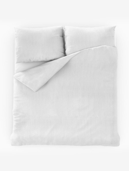 Kvalitex Francusko krepe posteljno rublje 220x200, 70x90cm bijelo Kvalitex