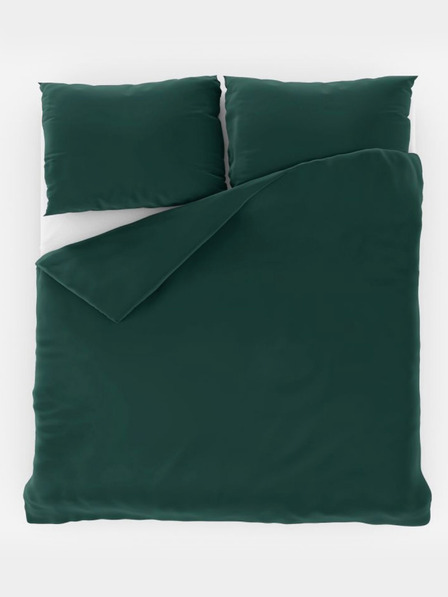Kvalitex Satenska francuska posteljina LUXURY COLLECTION 1+2, 240x200, 70x90cm tamno zelena