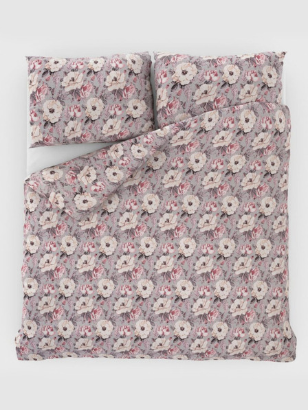 Kvalitex Classic krep posteljina 140x200, 70x90cm Ester siva Kvalitex