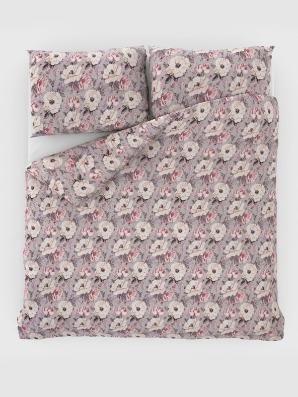 Kvalitex Classic krep posteljina 140x220, 70x90cm Ester siva Kvalitex