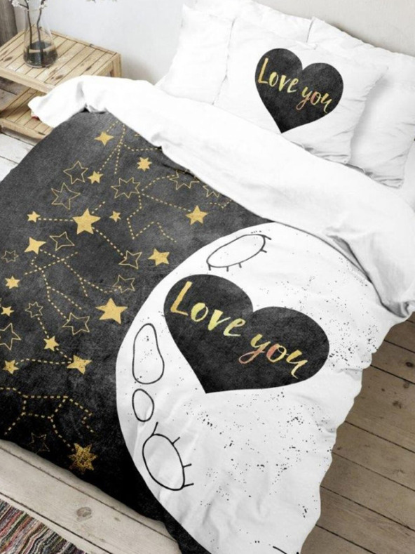 Kvalitex 3D posteljina 140x200, 70x90cm Love