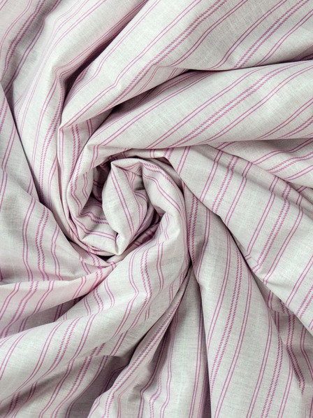 Kvalitex Pamučna plahta 200x200cm roze pruge Kvalitex