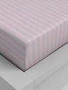Kvalitex Pamučna rastezljiva plahta 80x200cm ružasti prugasti Kvalitex