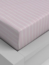 Kvalitex Pamučna rastezljiva plahta 100x200cm ružasti prugasti Kvalitex