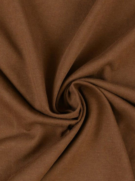 Kvalitex Jednostruka posteljina od žerseja 120x200cm tamno smeđa Kvalitex