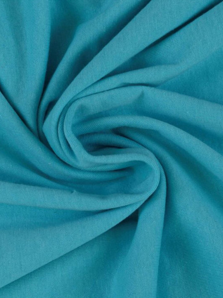 Kvalitex Plahta od žerseja bračni krevet 220x200cm tirkizna