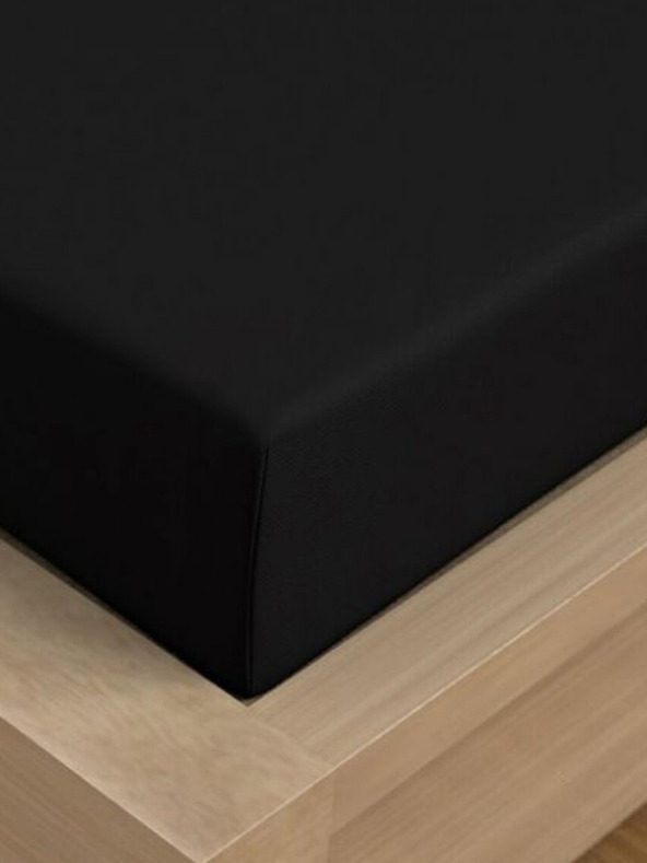 Kvalitex Satensko plahta Luxury Collection 220x200cm crna Kvalitex