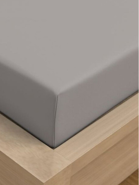 Kvalitex Satenska plahta Luxury Collection 200x200cm svijetlo siva Kvalitex