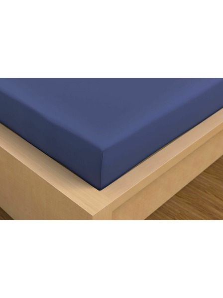 Kvalitex Satenska plahta Luxury Collection 220x200cm tamno plava Kvalitex