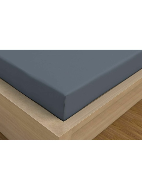 Kvalitex Satenska plahta Luxury Collection 200x200cm tamno siva Kvalitex