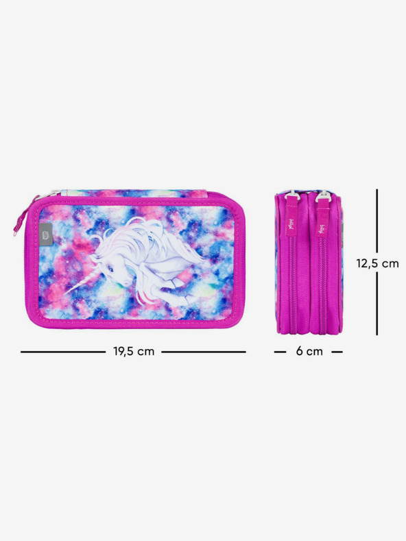 BAAGL  Ružičasta školska pernica na kat Baagl Unicorn