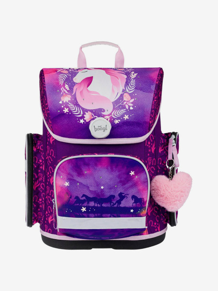 BAAGL  Ljubičasta školska torba Ergo Baagl Horse
