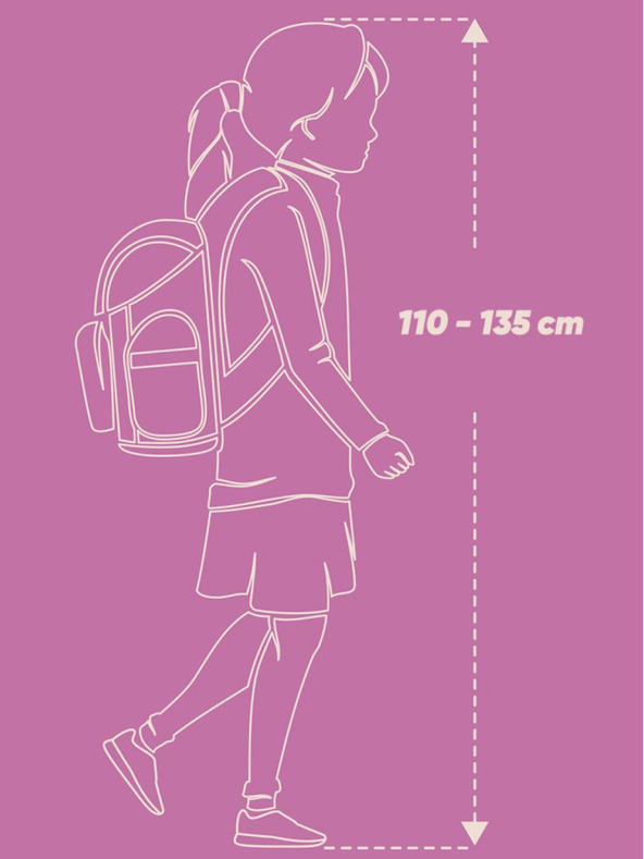 BAAGL  Ljubičasta školska torba Ergo Baagl Horse