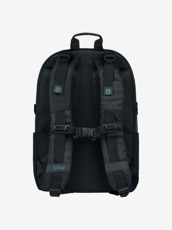 BAAGL  Crni školski set - ruksak, pernica, torba Baagl Skate Red