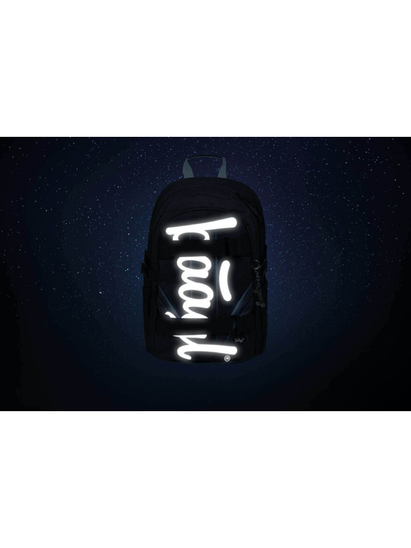 BAAGL  Crni školski ruksak Skate Bluelight Baagl