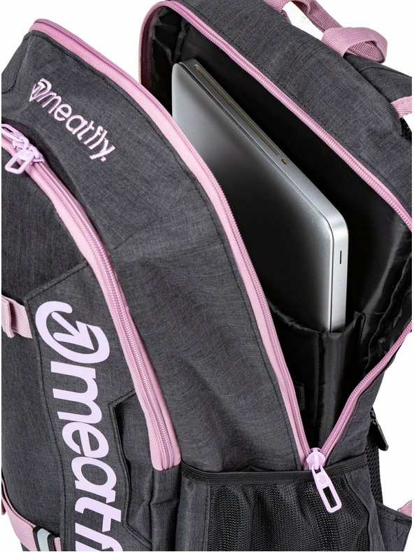 Meatfly Meatfly ruksak Basejumper Pink / Charcoal Heather 22 L